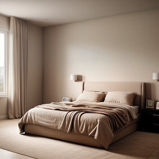 quiet-luxury-bedroom a bedroom designed in a quiet luxury style