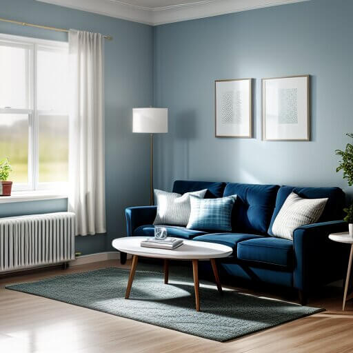 blue-living-room a living room designed in a blue style