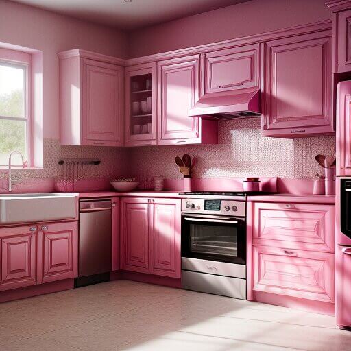 pink-kitchen a kitchen designed in a pink design