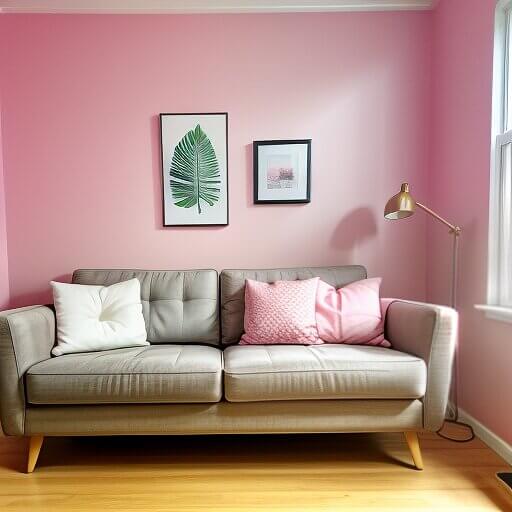 pink-living-room a living room designed in a pink design