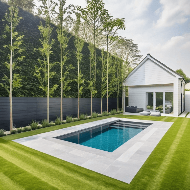 backyard-pool a front yard design