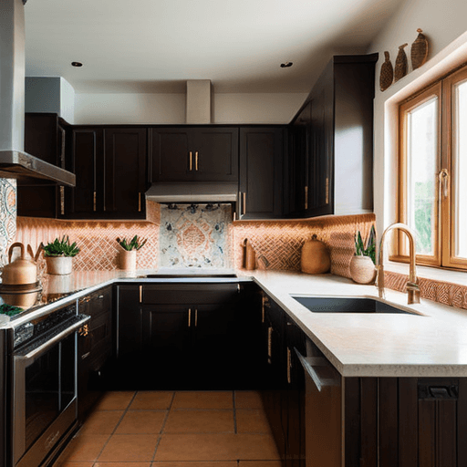 contemporary-bohemian-kitchen a contemporary kitchen designed in a bohemian style