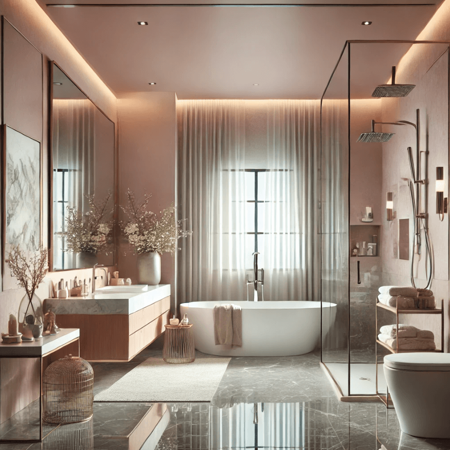contemporary-romantic-bathroom a romantic bathroom designed in a contemporary style