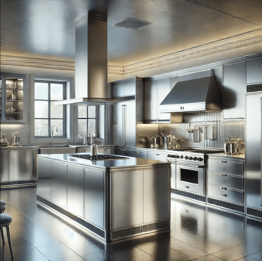 contemporary-silver-kitchen a grey living room designed in a contemporary style