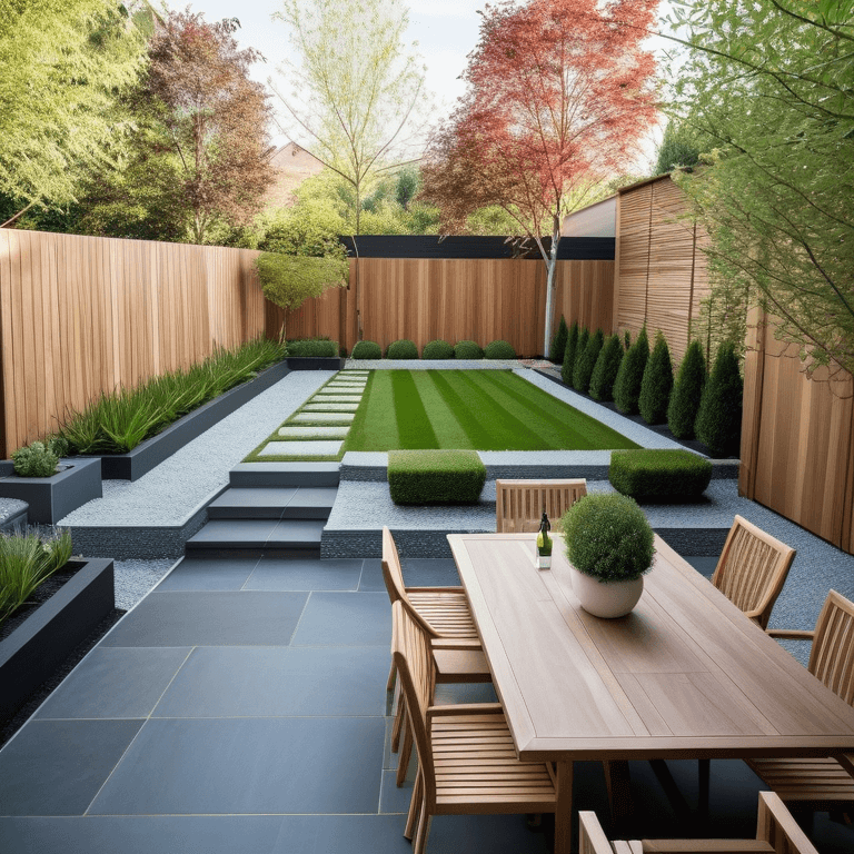 contemporary-urban-backyard a front yard designed in a contemporary design