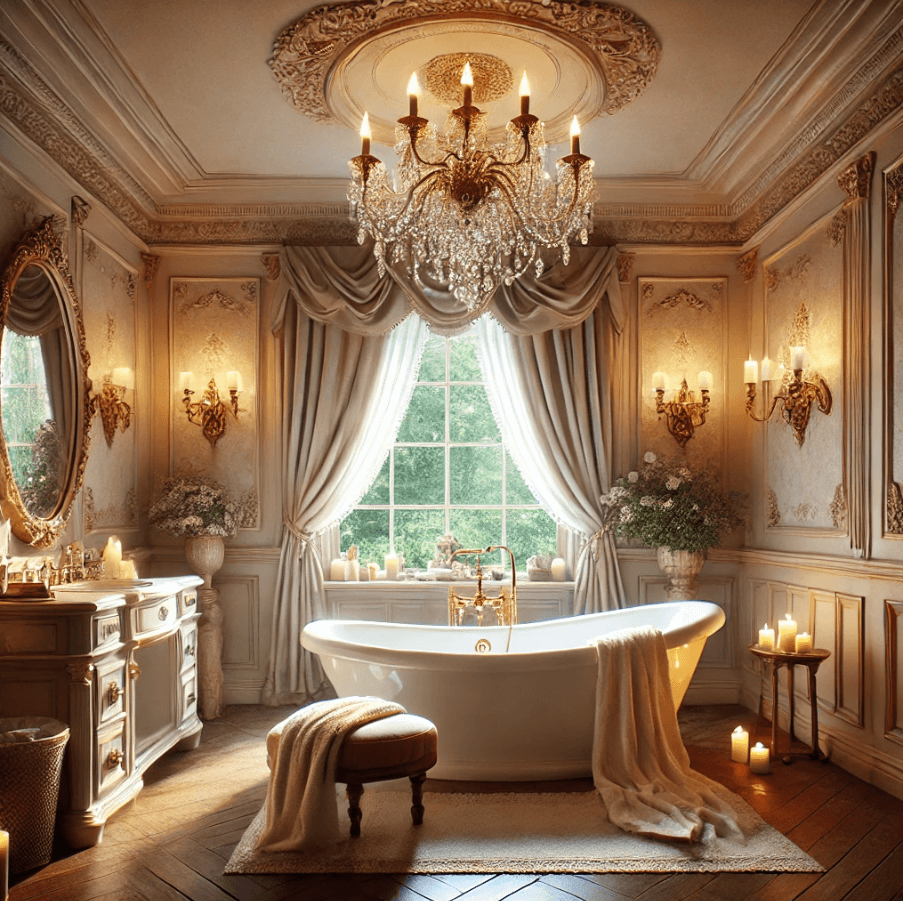 romantic-bathroom a bathroom designed in a romantic style