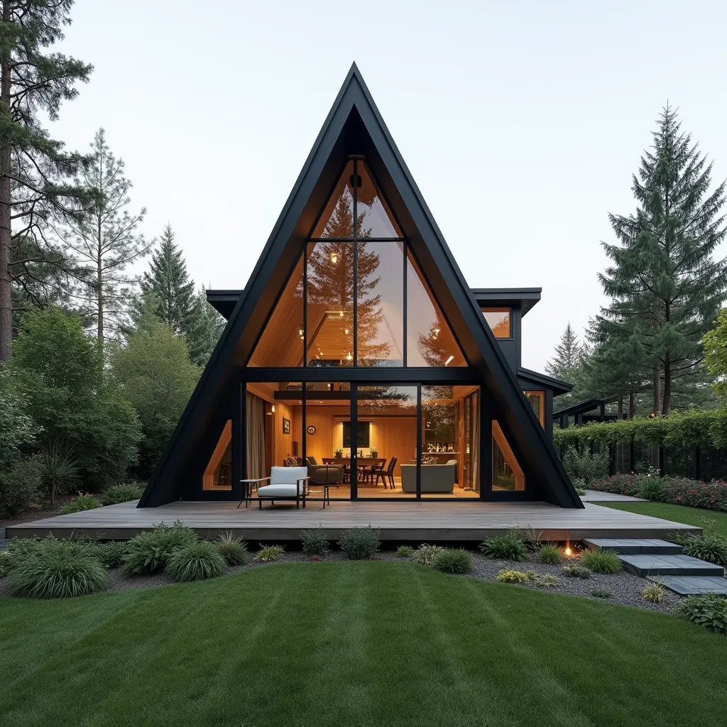 1 Stunning A-frame cabin with large glass windows